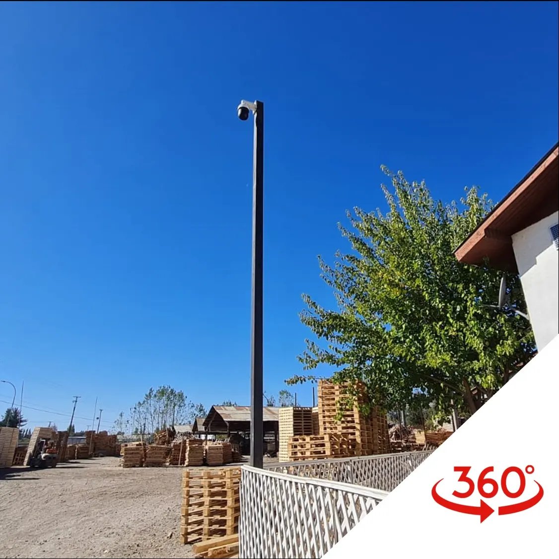 Cámara con panel solar y access point de largo alcance